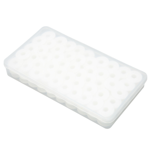 100 stk plast symaskine spoler blank kant bærbare plastik spoler med etui til flad symaskine