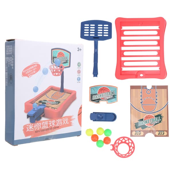 Mini söt basketspel bordsbasketleksak för interaktion mellan förälder och barn present (röd)