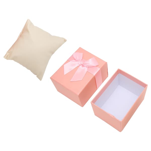 Klockförvaringslåda Rosett Klockfodral Klockpresentförpackning för Jul Jubileum Födelsedag Rosa