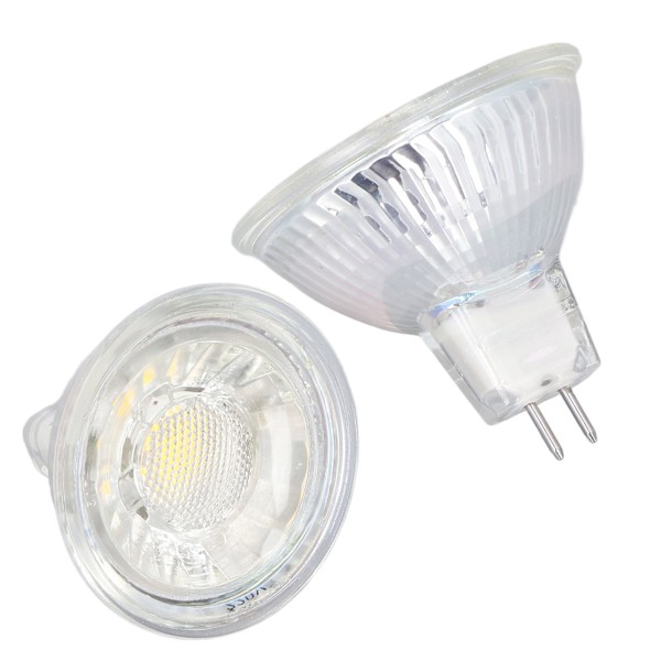 5W COB LED-lampa Glas MR16-lampa Dimbar Spot-lampa för sovrum Vardagsrum 220VVarmt vitt ljus 3000K