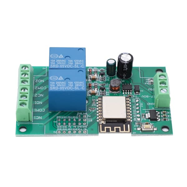 Wi-Fi relémodul tokanals PCB DC 8-80V for ESP8266 sekundær utvikling og læring
