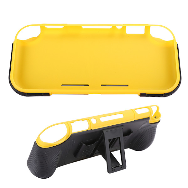 2 i 1 Hard PC + TPU Beskyttende Skal Innebygd 2 Spillkortplasser Baket for Switch Liteblack gul