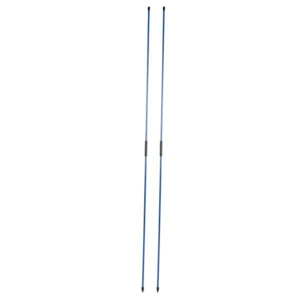 Glasfiber Golf Alignment Sticks 2 sektioner foldbar golfretningsindikatorstanghjælpemiddelBlå