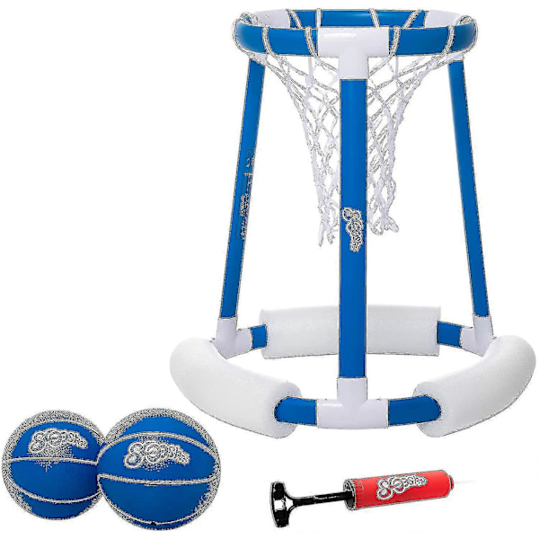 2023 - Flytende Basketballkurvspill for Svømmebasseng | Inkluderer Kurv, 2 Baller og Pumpe, oppblåsbar Basketball