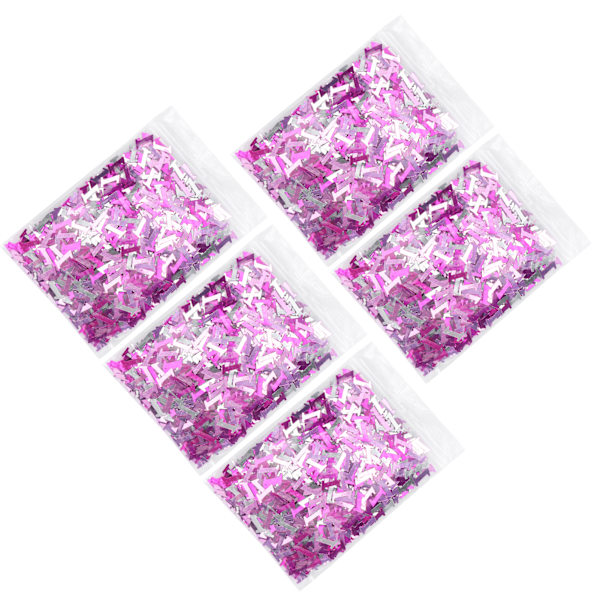 8mm rosa konfetti party glitter paljett bordsdekorationer för flicka dop prydnader nummer