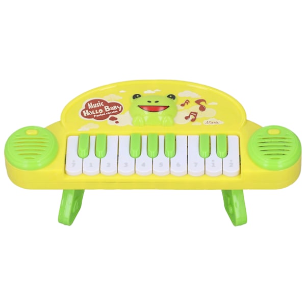 Baby Piano 10 Tangenter Interessant Dyrkende Musikuddannelse ABS Materiale Mini Keyboard Piano til Børn Grøn