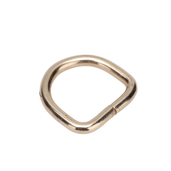 50 stk. D-ringe i premiumjern - robuste, holdbare, farveægte, udsøgte, brede anvendelsesmuligheder - metal D-ringe til tasker, tøj, pung - guld 2x11x11mm