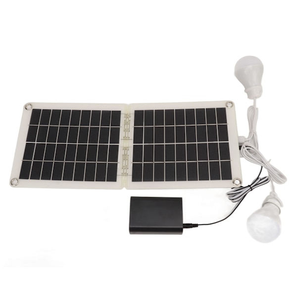 Solcellslampor 60W Solcellsladdad Bärbar Campinglampa med 2 st Usb Hög Ljusstyrka Lampor för Utomhustält