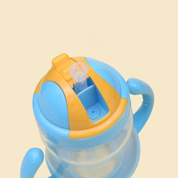 280 ml lasten vesipullo sarven muotoisella kahvalla ja oljella