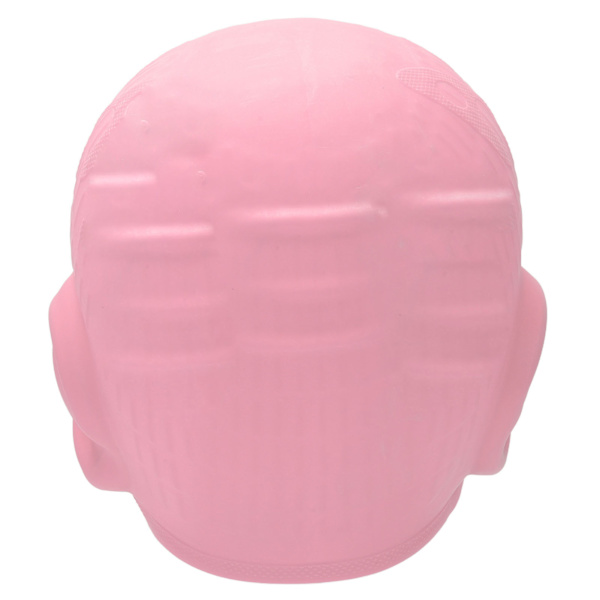 Hög elasticitet barn silikon cap 3D hörselskydd cap för kort långt hår Rosa