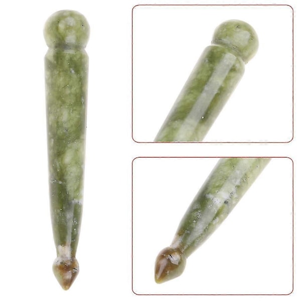 Gua Sha Skrapningsmassageverktyg Naturlig Jadesten Akupunkturterapi Stick