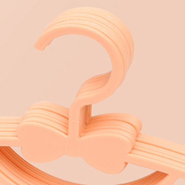 10 STK børneopbevaringsbøjler plastik tyk bue knude frakketørrer bøjle til småbørn Baby Orange