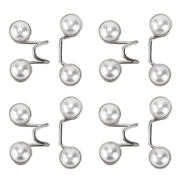 16 stk knappepinner Gjenbrukbare Solid Slitesterk avtakbar kortspor Design Praktisk Jean-knapp Liten hvit perle