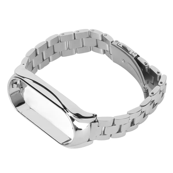 Smartwatch Armband Rostfritt Stål Solid Justerbar Skyddande Ersättningsarmband för Mi 7 NFC Silver