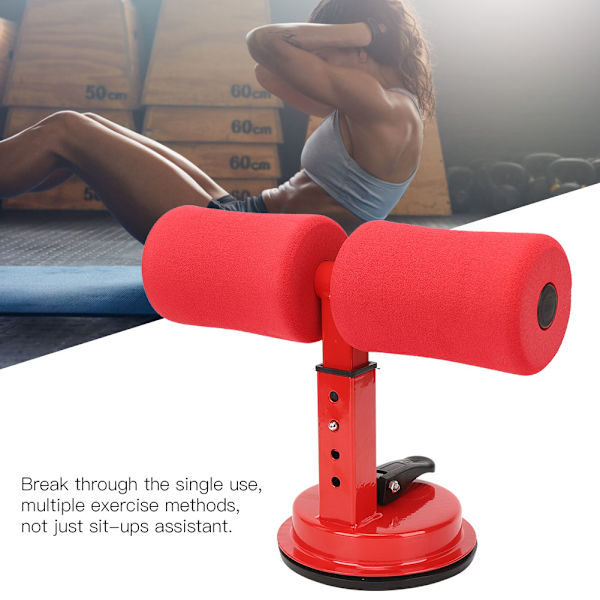 Crunches Assistent Sit Up Aid Talje fedtreduktion Husholdnings Abdominal Fitness Udstyr (Rød)