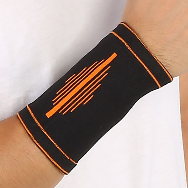 1 par sort unisex sportsnylon håndledsstøtte Protector Guard Beskyttende armbånd