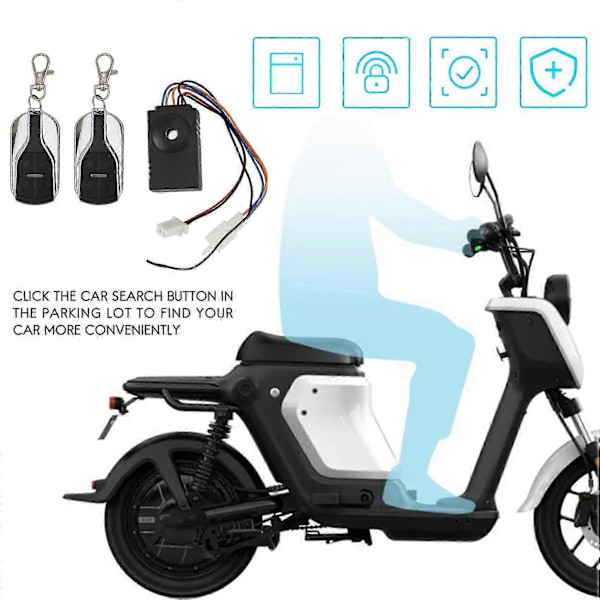 Ebike-hälytysjärjestelmä 36V 48V 60V 72V kahdella kytkimellä, yhteensopiva sähköpolkupyörän/skootterin/harjattoman ohjaimen kanssa