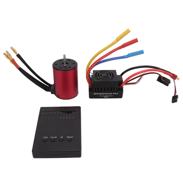 S3650 2300KV Vattentät Borstlös Motor 60A RC Borstlös ESC Programmeringskort Kit för 1/10 Fjärrkontrollbil