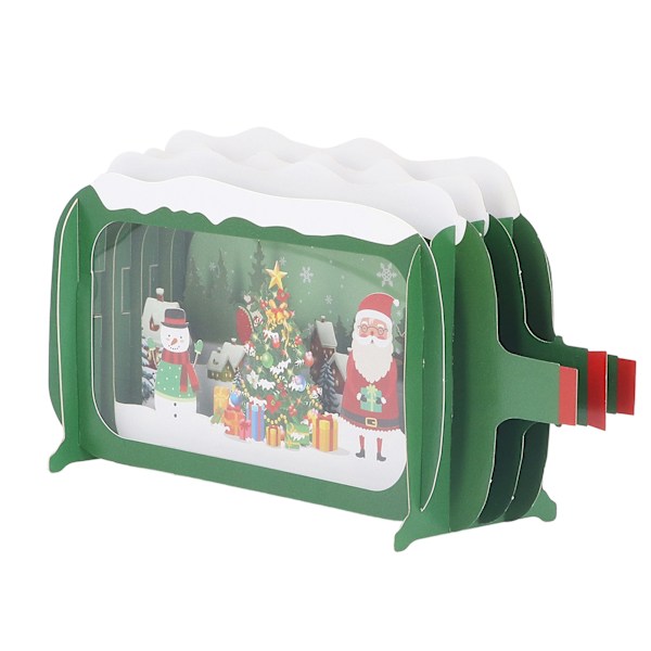 3D Julehilsen Kort Jule Drift Flaske Form 3D Pop Up Ferie Velsignelse Besked Kort Gave