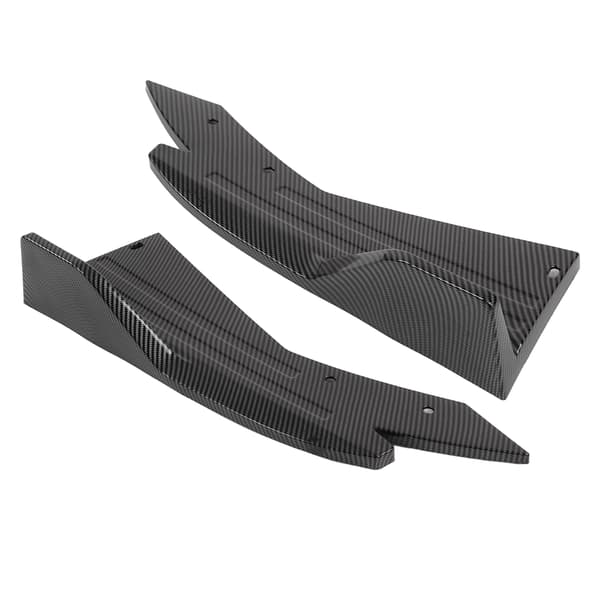 Bakspoiler Stötfångarläpp Diffusor Splitter Canard Skydd Kolfiberstil Sidokjol Universal Karosserikit för Bilar
