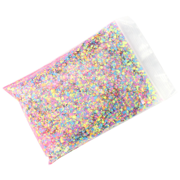 50g Mix Färg Glitter Hexagonal Form Glitter Ansikte Kropp Ögon Nail Art Dekoration Glitter