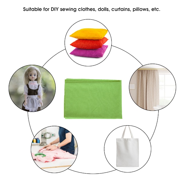 DIY sy bomull linne broderi tyg tyg kläder tillbehör hantverk enfärgad för heminredning15#