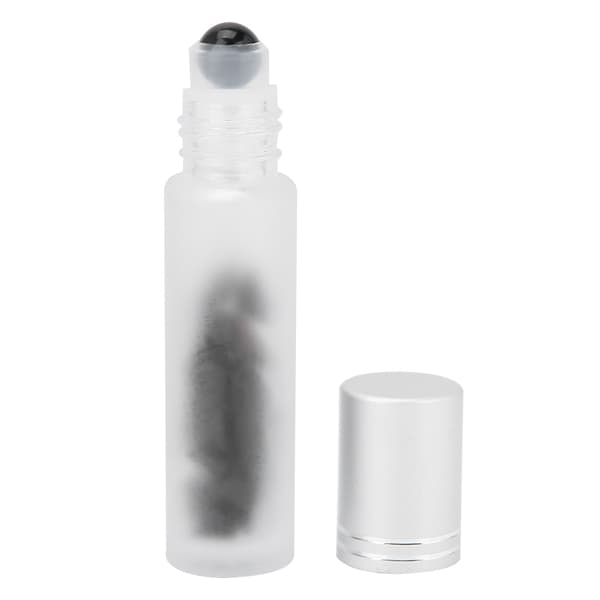 Professionell frostad eterisk olja rullflaska glas roll-on flaska för hälsovård 10ml Obsidianboll