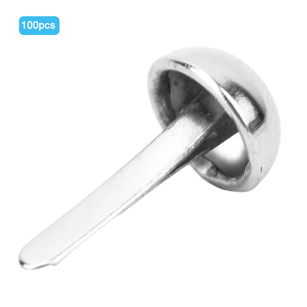 100 STK Doble føtter studs Mushroom Spike Rivet for Leather Craft DIY veske