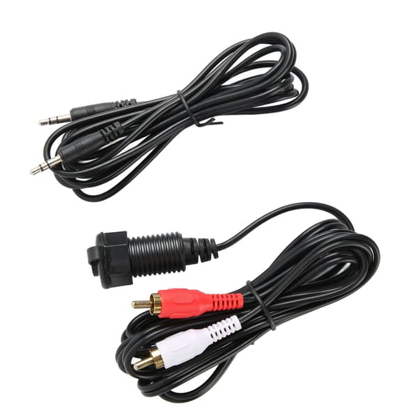 2m/6.56ft AUX-panelmonteringskabel 3,5 mm till 3RCA instrumentpanel infälld monteringskabel för bil båt motorcykel