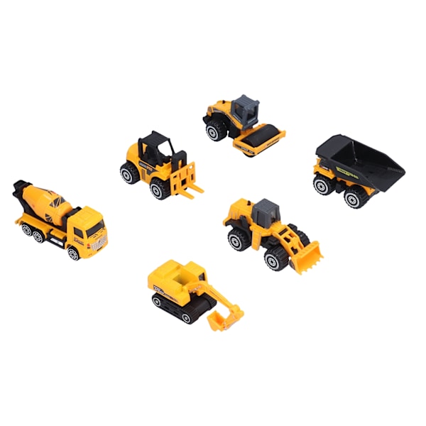 Konstruktionsfordonsleksaker Set Legering Lastbilar Modell Tank Lastbil Grävmaskin Bilar Playset 6 st