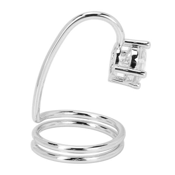 Kvinners fingerneglring Rhinestone fingerneglring dekorasjon for kvinner dame jenter3059 hvitt gull