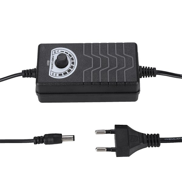 48W 2A 1-24V Justerbar spændingsstrømadapter Motorhastighedskontrol 100-240V EU-stik