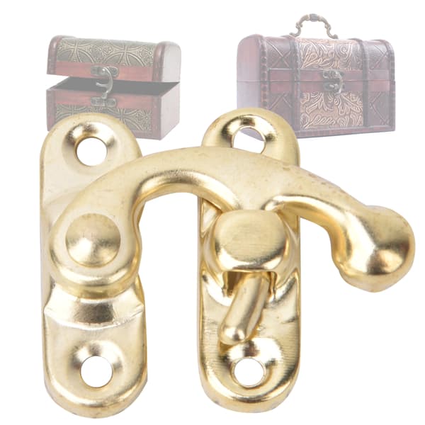 30 st Haspel Retro Stil Järn Låskrok Haspel för Smycken Presentaskar 3,2 x 2,8 cm Gul Höger Låskrok Haspel