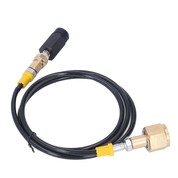 Soda Refill Adapter CO2 Cylinder Cartridge Fill Tank Connector med 60in slang CGA320 Högtrycksslang