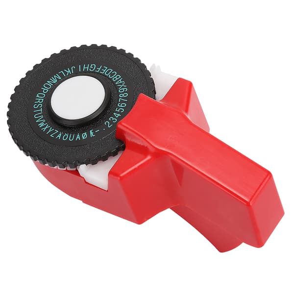Mini Manuell Tape Maker Dekorativ Farget ABS 3D Pregingstape 9mm for Håndbok Rød