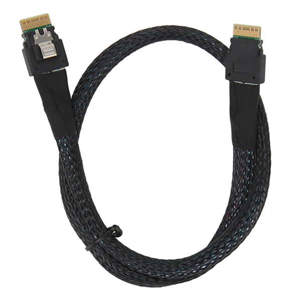 Ohut SAS-kaapeli jopa 12 GBPS tinattua kuparia, joustava ja vakaa, turvallinen Micro SATA -kaapeli pöytätietokoneen kotelon kiintolevylle 1 metri / 3,3 jalkaa
