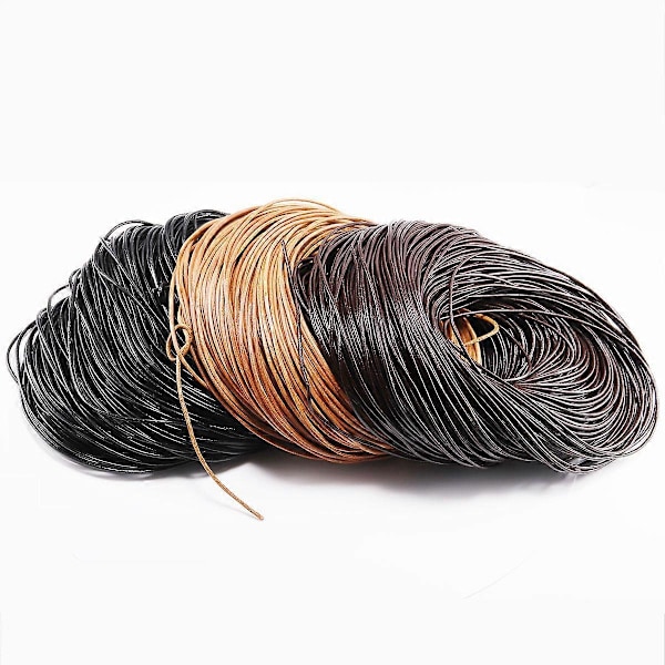 10 meter voksbehandlet nylonstreng tau snor for DIY armbånd smykkelaging håndverk - Dyp kaffe