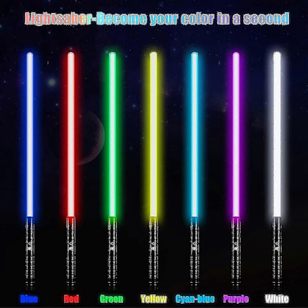 Ljus Saber Laser Svärd Rgb 7 Färger Utbytbart Elektronisk Ljussvärd Fx Ljud (silver)