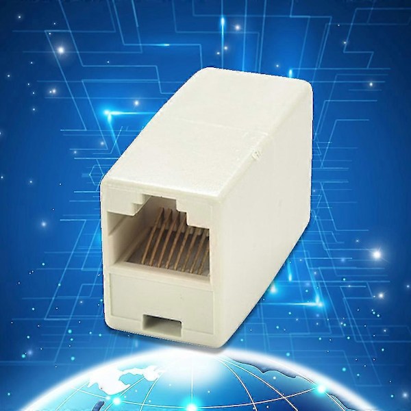 Rj45 Kobler Nettverksforlengeradaptere Nettkabel Skjøtekontakter 5 stk