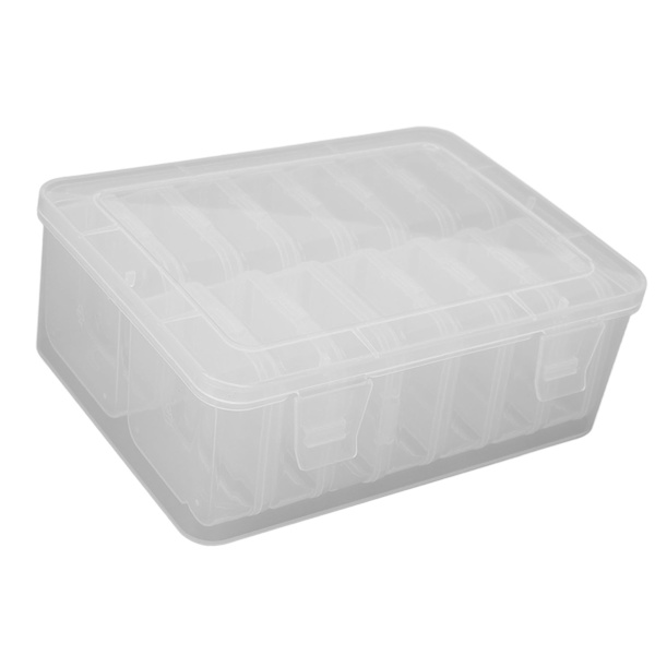 Clear Organize Box Set 14 små æsker Forseglingsdæksel Makeup Puff Opbevaringsboks til DIY Crafts perler
