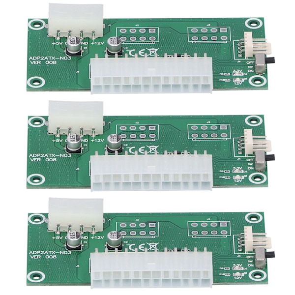 3 stk. Multi-Power Synkroniseringsstartkort med 24-bens tilslutningslinje computeradapter