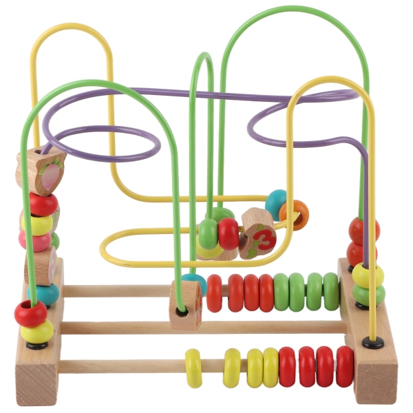 Puuhelmi Labyrinttitoiminta Kuutio Hedelmät Dia Abacus Toddler Vuoristorata Opetuslelu L