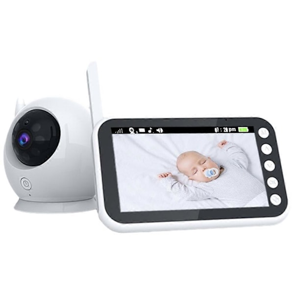 Video Babyalarm, 4,3 tommer IPS-skærm Babykameraalarm, EU-stik
