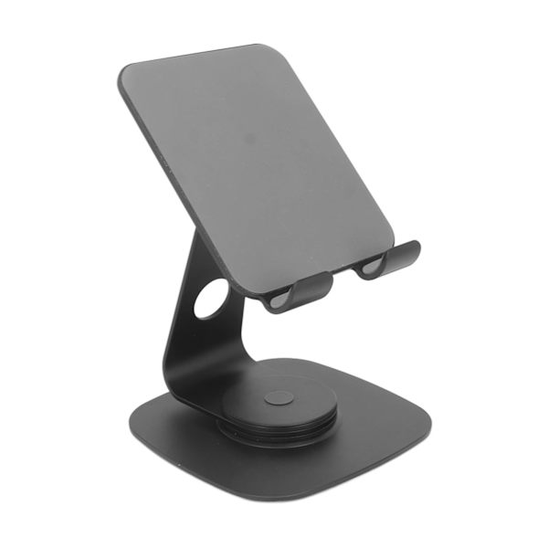 Tabletställ 360 grader justerbar svart aluminiumlegering hopfällbar roterande skrivbords surfplatta telefonhållare