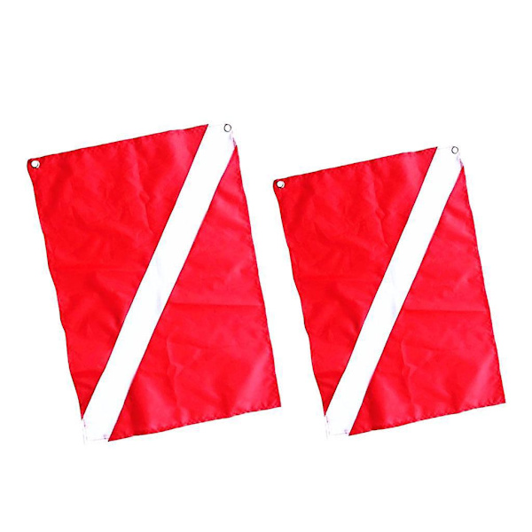 2 Stykker Dykning Dykker Ned Flag Sikkerhedssignal Markør Banner Bådflag