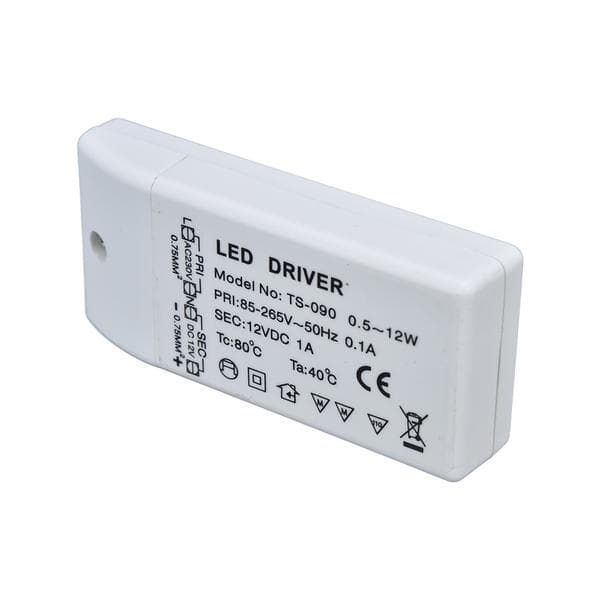 LED-driver 12W 12V DC 1A strømforsyning LED-lampe konstantstrømsdriver strøm AC 85-265V 0.1