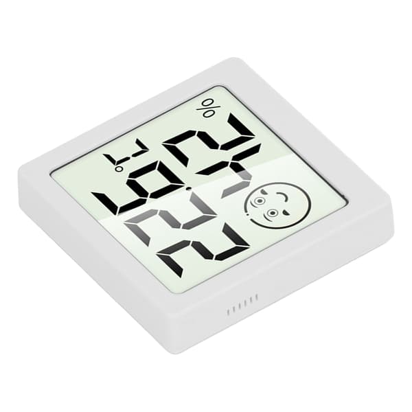 Rumstermometer och fuktighetsmätare Hushåll Hög noggrannhet Mini Digital Termometer Hygrometer Vit