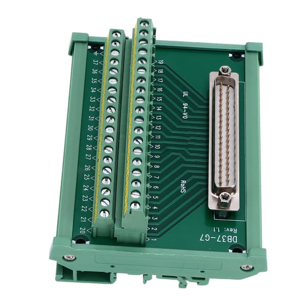 Terminal Board Adapter Connector Module PCB Breakout Lige Han med Shell DC 60V DB37‑G7