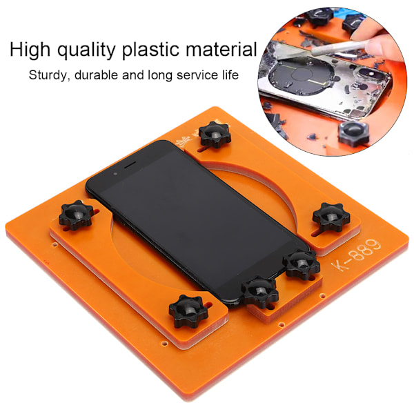 Plast Mobiltelefon Baksida Kåpa Glas Fixtur Bakre Skal Demontering Fixerad Form för IOS 8PXRXS MAX