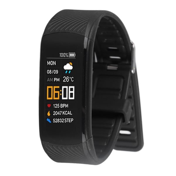 Smart Armbånd Høy Nøyaktighet Sensor IP67 Vanntett USB Lading Multifunksjon Sportsklokke Monitor for Hjertefrekvensovervåking